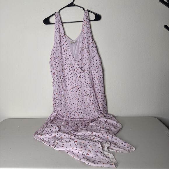 Nicholas $698 Sz 18 Pink 100 Silk Drape Sheath Dress Ruched Plunge Asymmetrical - Picture 4 of 12